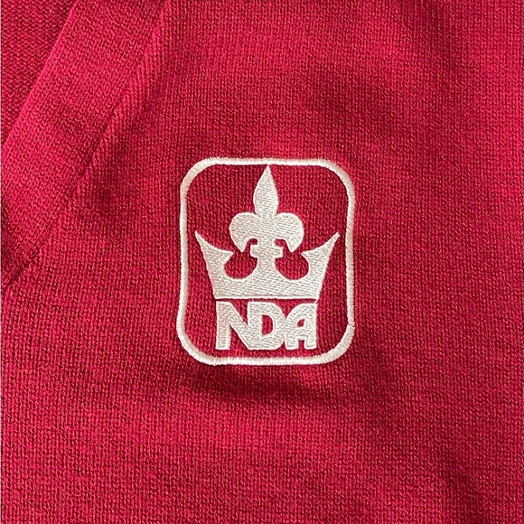 Vintage 60s Broadway Knitting Mills Notre Dame Academy Los Angeles Knit Sweater - Picture 3 of 4